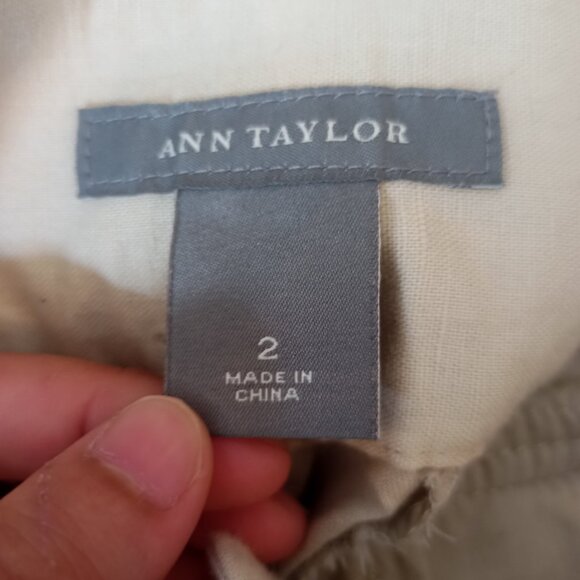 NWOT Ann Taylor Linen Cotton Shorts - Sz 2 - Picture 3 of 4
